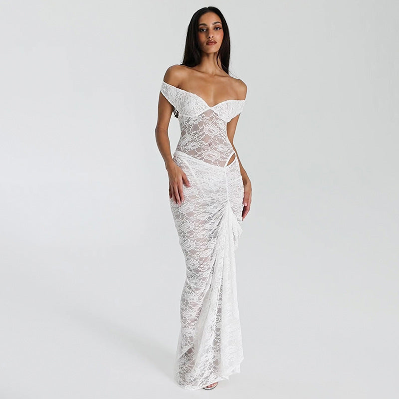 Damen Spitzendesign Abendkleid Echo Archiv