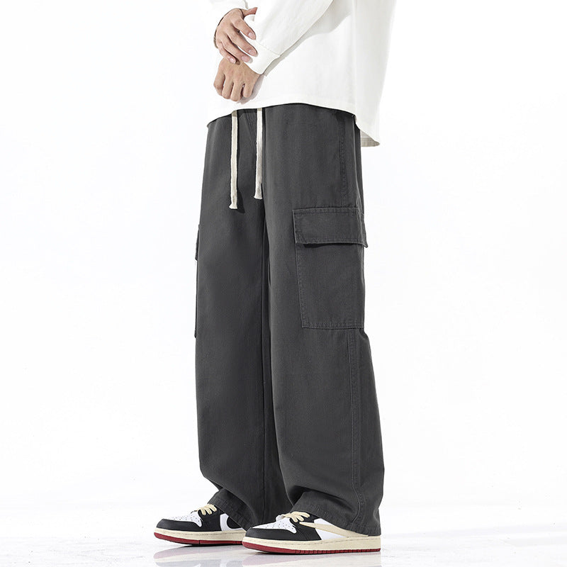 Herren Superweite Utility-Cargohose im tiefsitzenden Baggy-Cut mit Kordelzug Echo Archiv