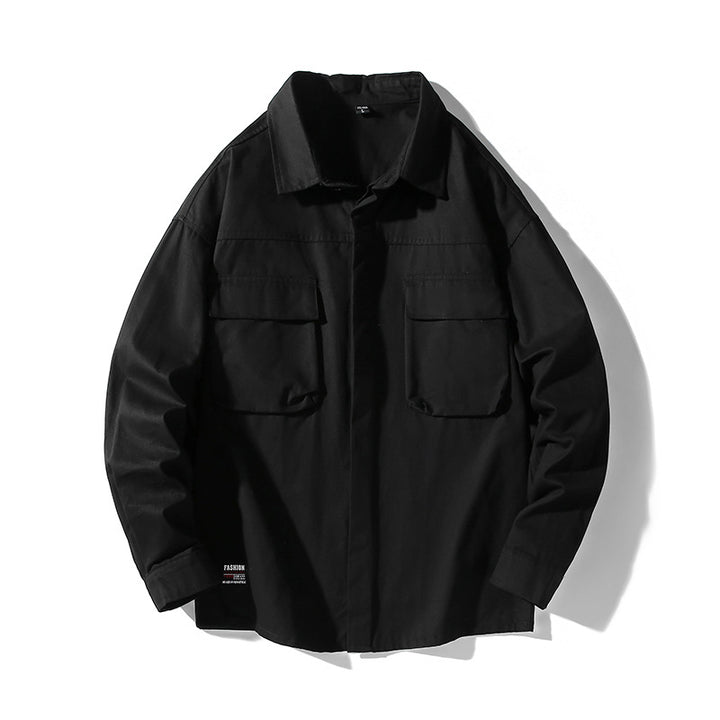 Herren lässige Utility-Hemdjacke mit großen Pattentaschen Echoarchiv
