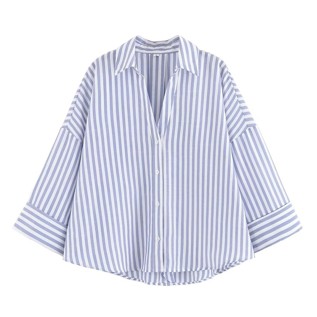 Damen Hemdblusenshirt mit lässigem Schnitt und eleganten 3/4-Ärmeln Echo Archiv