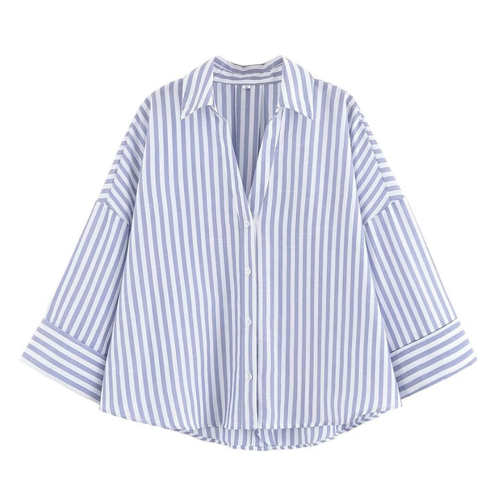 Damen Hemdblusenshirt mit lässigem Schnitt und eleganten 3/4-Ärmeln Echo Archiv