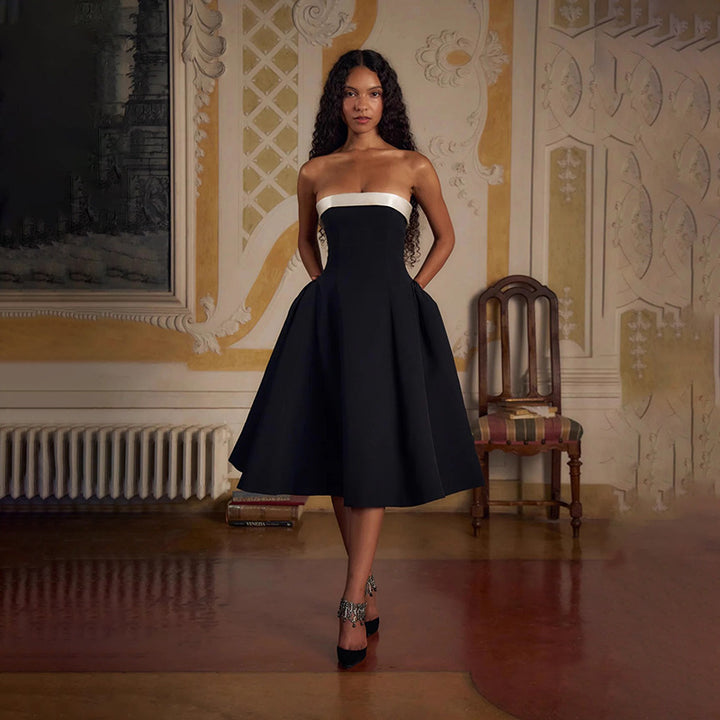 Damen Elegantes Midi-Ballkleid mit schwingendem Rock Echo Archiv