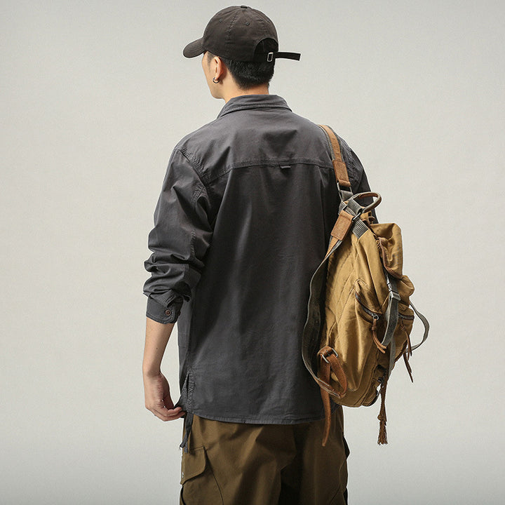 Herren lässige Utility-Jacke mit praktischen Taschen Echoarchiv