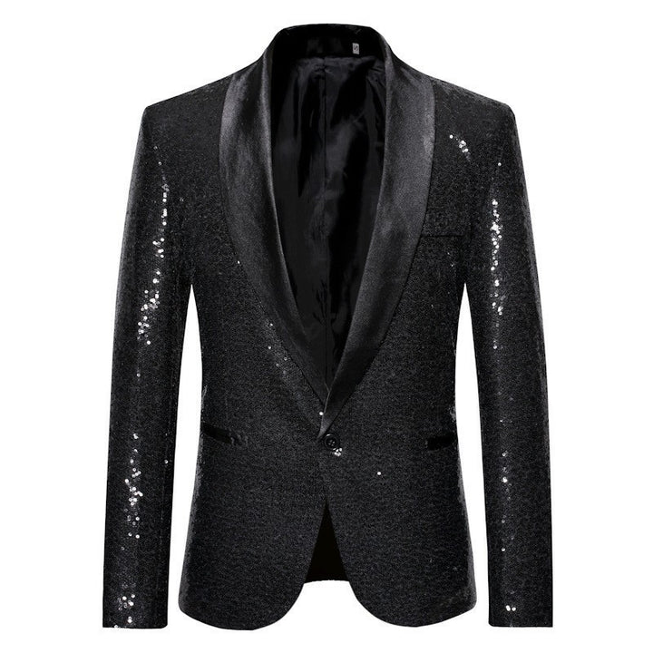Herren Funktionsjacke aus glitzerndem Paillettenmaterial Echoarchiv