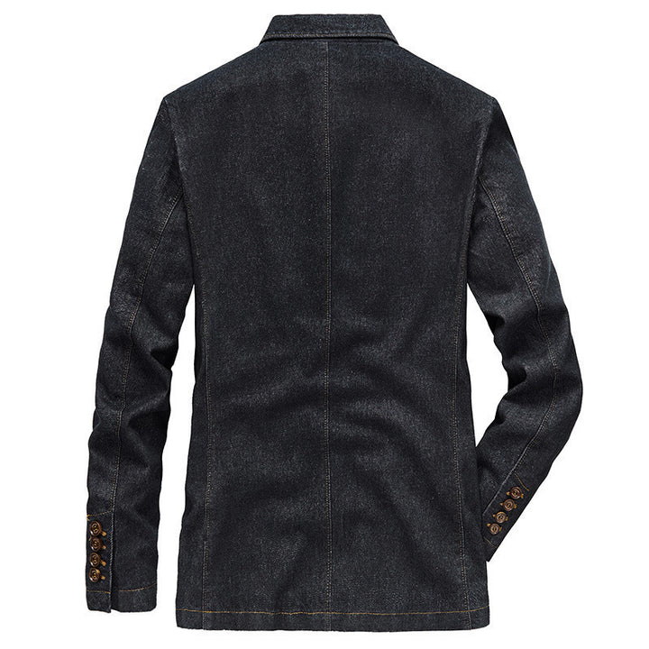 Herren Jeansblazer im Casual-Look mit aufgesetzten Taschen und Kontrastnähten Echoarchiv
