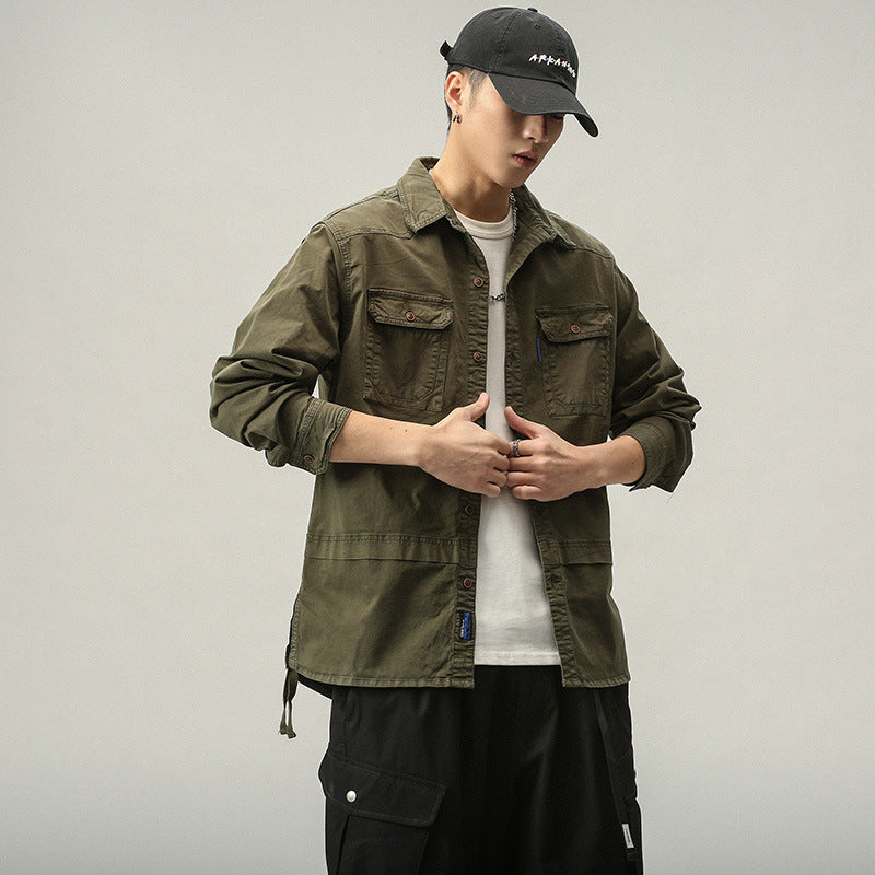Herren lässige Utility-Jacke mit praktischen Taschen Echoarchiv