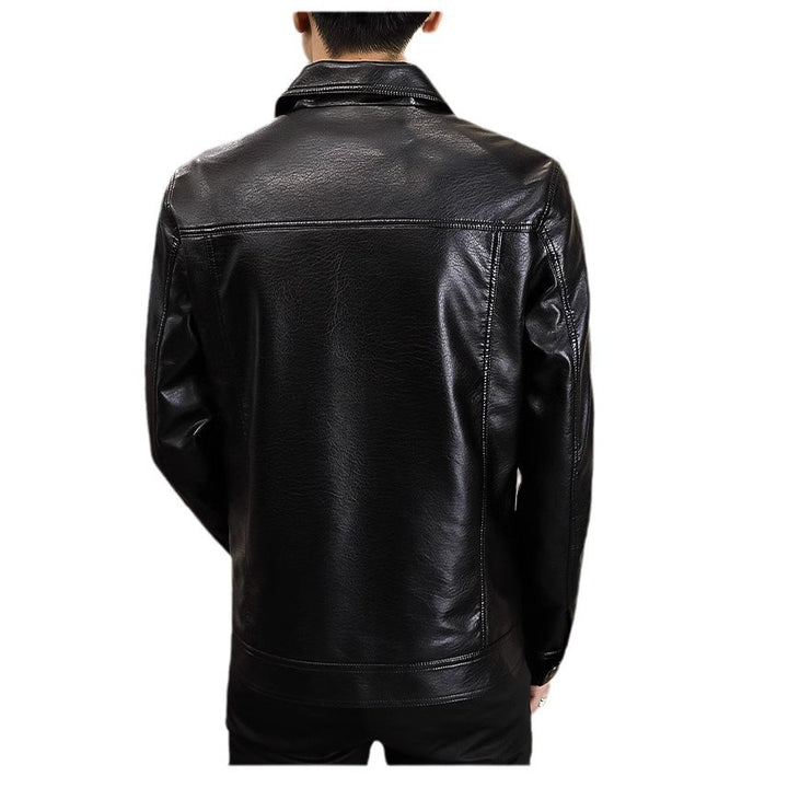 Herren hochwertige Kunstlederjacke mit zeitlosem Design Echoarchiv