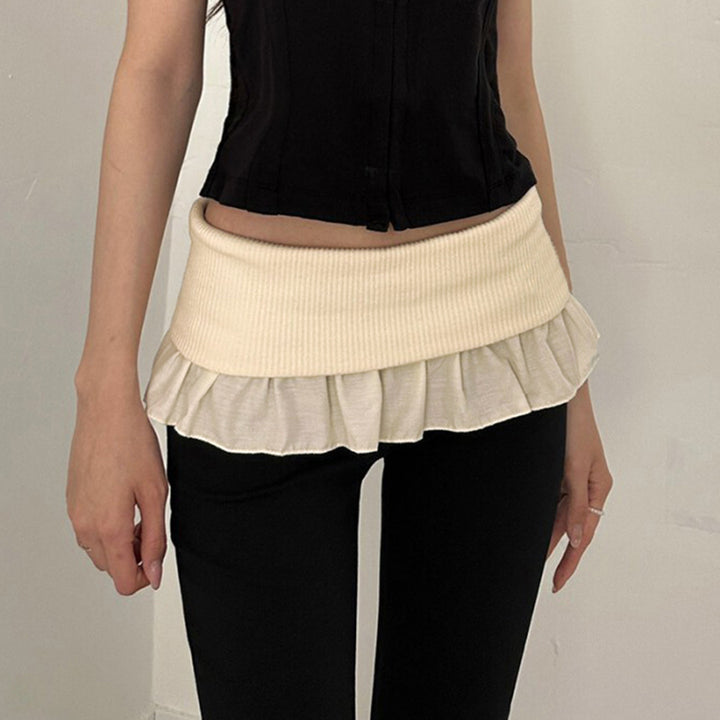 Damen nan taillierte Highwaist Schlaghose mit Zierband, Gürtelschlaufen und ausgestelltem Bein Echo Archiv