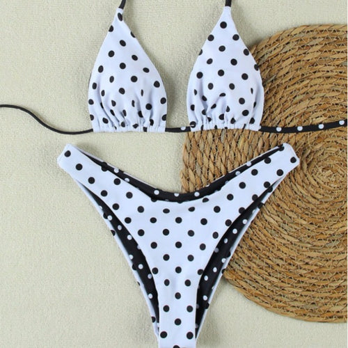 Damen Triangel-Bikini-Set mit modischem Punkte-Design Echo Archiv