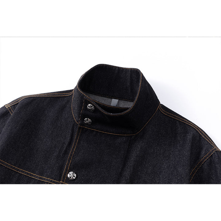 Unisex Oversized Denimjacke mit Vintage-Fade und aufgesetzten Brusttaschen Echoarchiv