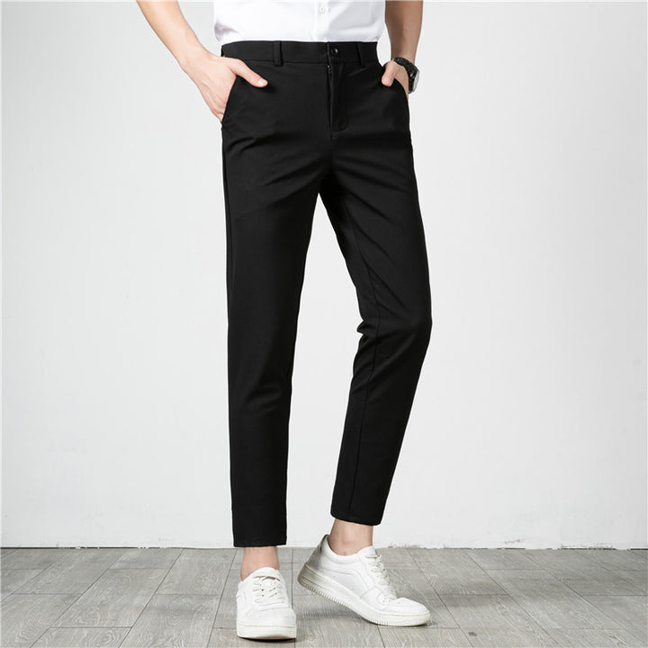 Herren Slim-Fit Stretch-Anzughose mit schmaler Knöchellänge Echoarchiv