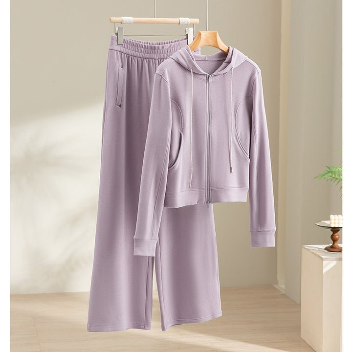 Damen Weite Satin-Loungehose mit elastischem Bund und Eingrifftaschen Echoarchiv