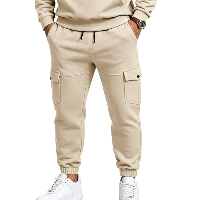 Herren Cargo-Jogginghose mit seitlichen Klappentaschen, Kordelzug und Elastischen Bündchen Echoarchiv