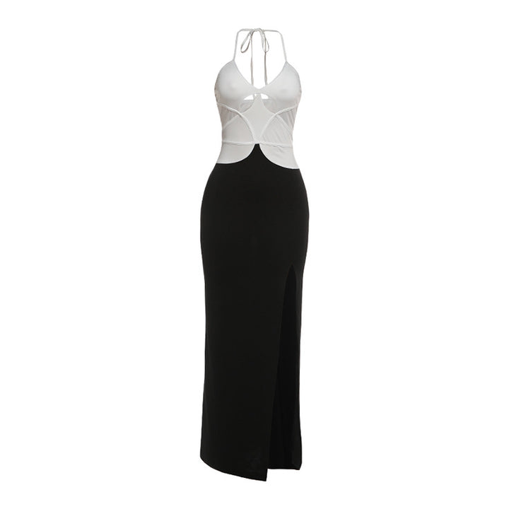 Damen Elegantes Maxikleid mit tiefem V-Ausschnitt und raffinierten Cut-Out-Details Echo Archiv