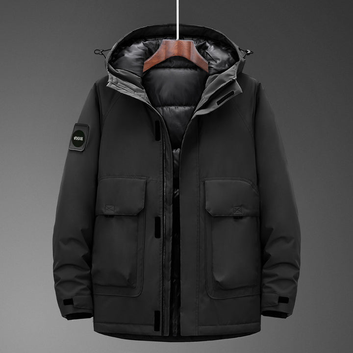 Herren Technischer Parka mit wasserdichter Softshell-Außenhülle und gesteppter Thermoisolierung Echoarchiv
