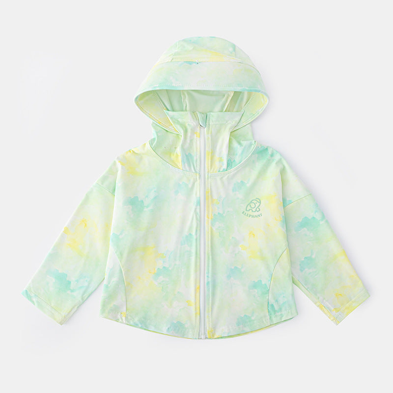 Unisex nan leichte atmungsaktive Kinder Sonnenjacke mit Kapuze und UV Schutz  Echo Archiv
