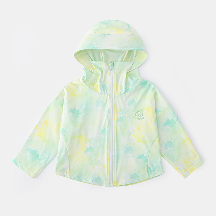 Unisex nan leichte atmungsaktive Kinder Sonnenjacke mit Kapuze und UV Schutz  Echo Archiv