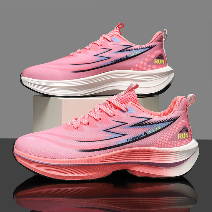 Unisex gedämpfte Straßenlauf-Sneaker mit doppelschichtiger Komfort-Zwischensohle und reflektierenden Designstreifen – Norré