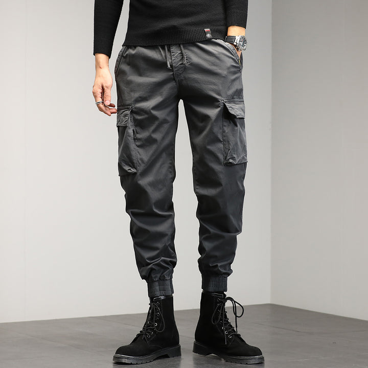 Herren Cargo-Joggerhose mit multifunktionalen Cargotaschen und elastischem Saum – Bravaro