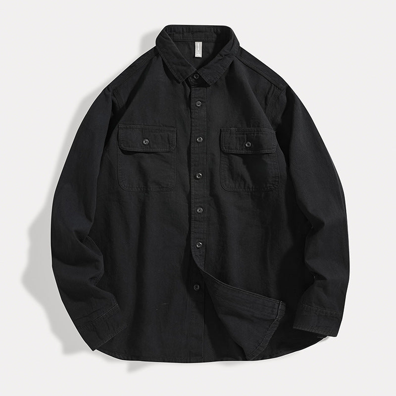 Herren Overshirt aus Baumwoll‑Twill mit Pattentaschen und Relaxed‑Fit Echo Archiv