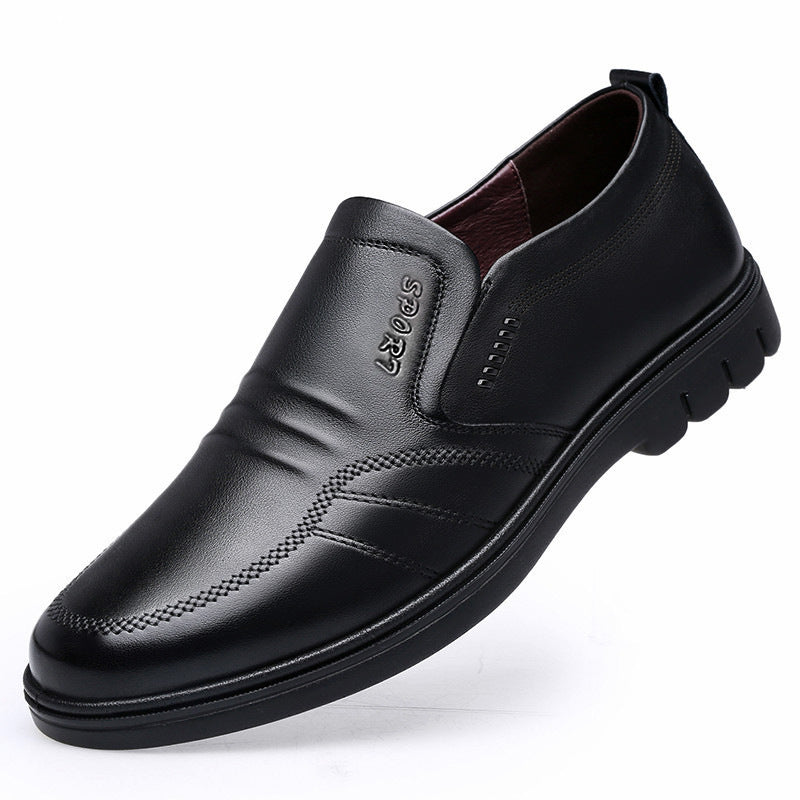 Herren Business-Casual Slipper aus glattem Kunstleder mit stoßdämpfender Gummisohle Echoarhiv