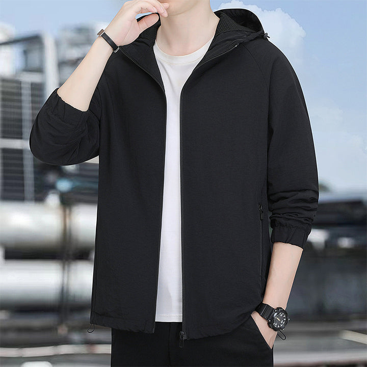 Herren Modische Übergangsjacke mit Kapuze Echo Archiv