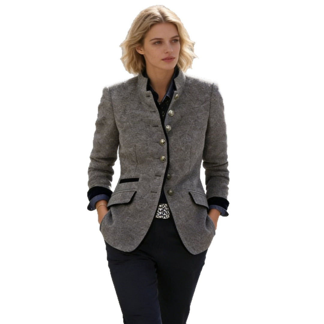 Damen nan klassische Trachtenjacke mit Stehkragen und dekorativen Zierknöpfen Echo Archiv