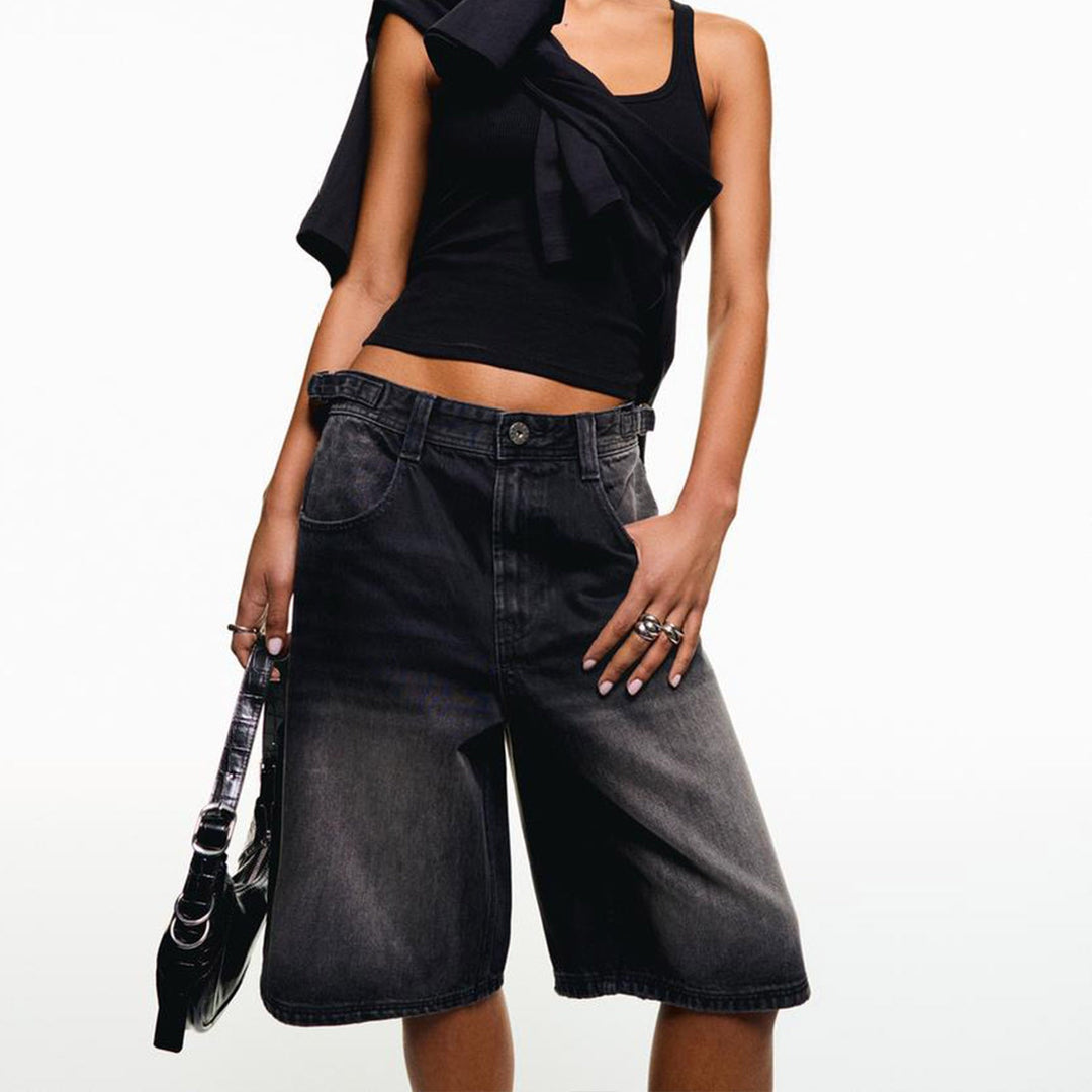 Damen Denim-Shorts mit lässigem Schnitt und mittlerer Leibhöhe Echoarchiv