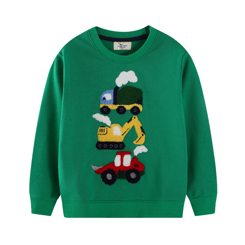 Jungen Sweatshirt mit buntem Bagger- und Lkw-Motiv Echo Archiv