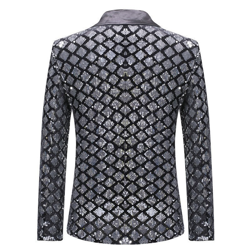 Herren Glamouröser Paillettenblazer Echoarchiv