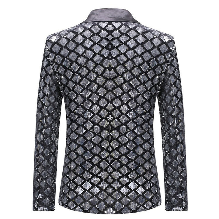 Herren Glamouröser Paillettenblazer Echoarchiv