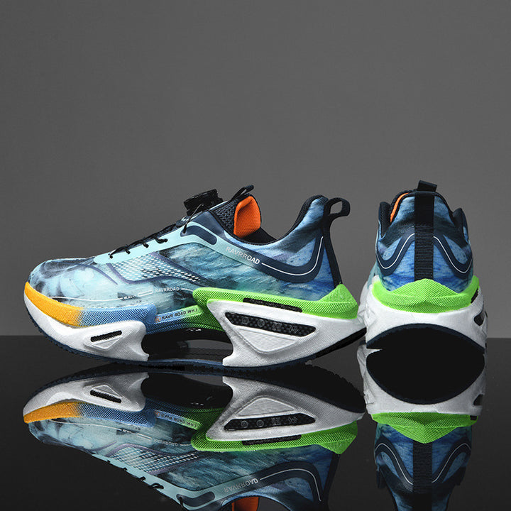 Damen gedämpfte Fashion-Plateau-Sneaker mit sichtbarer Luftkammersohle und elastischem Schaft Echo Archiv