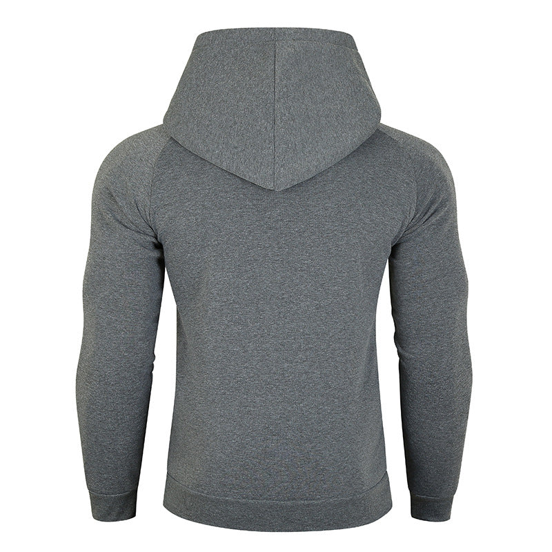 Herren Kapuzenpullover mit asymmetrischem Reißverschluss und hohem Kragen Echoarchiv