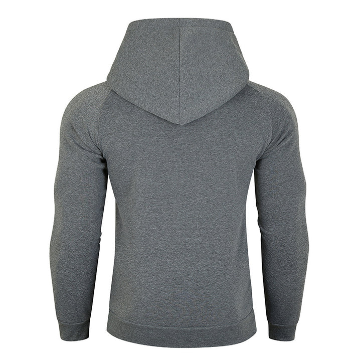 Herren Kapuzenpullover mit asymmetrischem Reißverschluss und hohem Kragen Echoarchiv