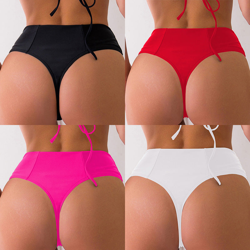 Damen Hoch geschnittene Bikini-Hose mit figurformendem Schnitt und seitlichen Bindebändern Echo Archiv