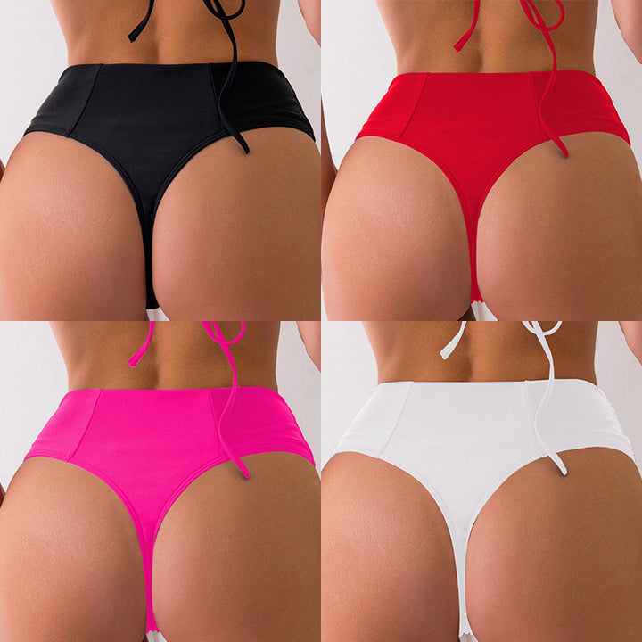 Damen Hoch geschnittene Bikini-Hose mit figurformendem Schnitt und seitlichen Bindebändern Echo Archiv