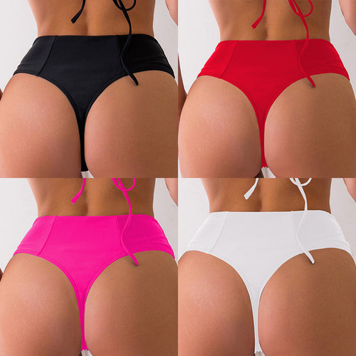 Damen Hoch geschnittene Bikini-Hose mit figurformendem Schnitt und seitlichen Bindebändern Echo Archiv
