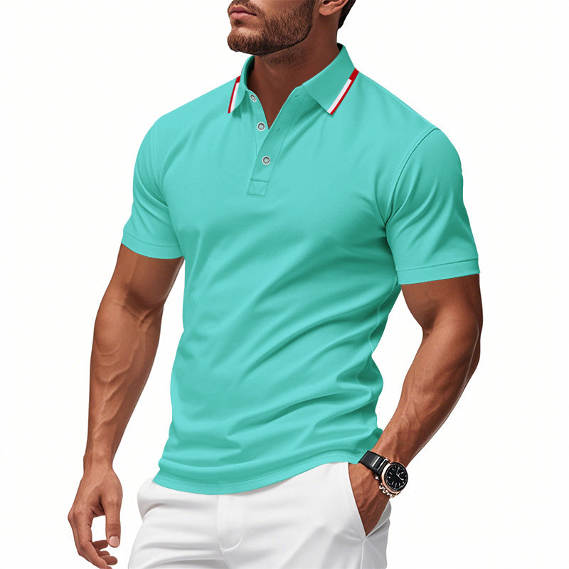 Herren Kurzarm Poloshirt mit stylishem Kragen und atmungsaktivem Material Echoarchiv