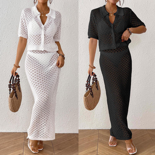 Damen elegantes Häkel-Kimono-Set Echo Archiv
