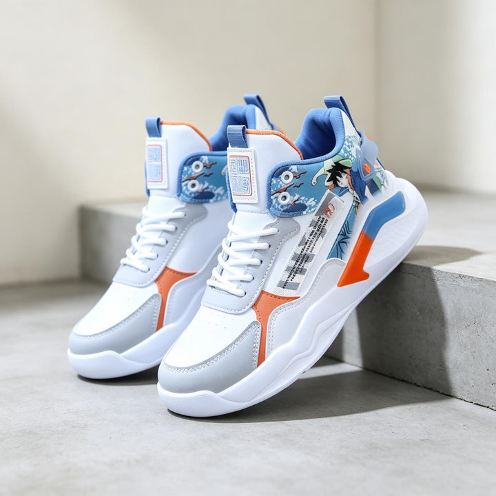 Herren Sportliche High-Top Sneakers mit detailliertem Grafikdesign Echoarchiv