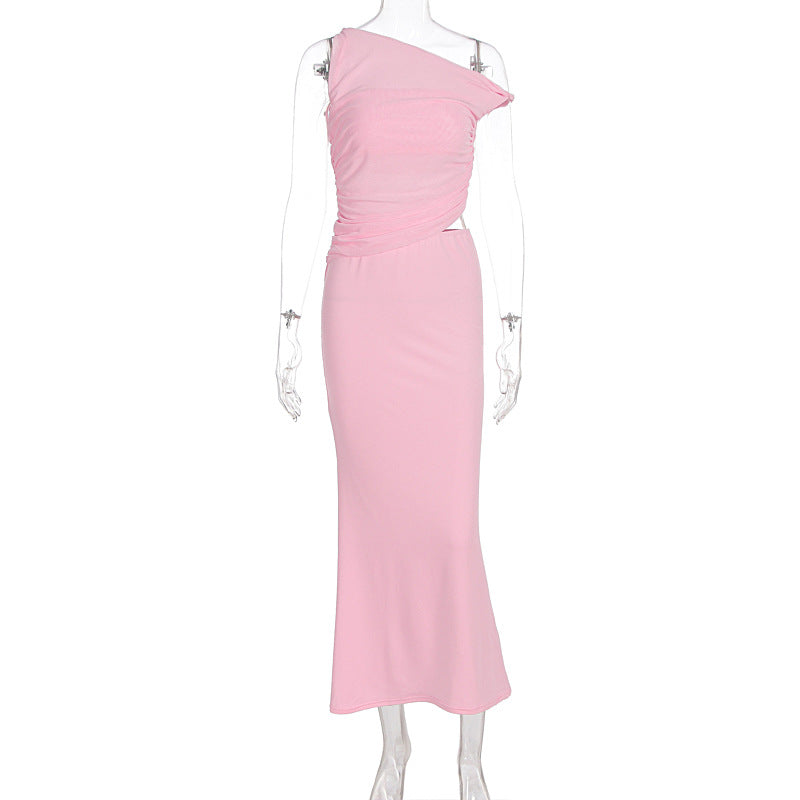 Damen Elegantes Wickelkleid mit asymmetrischem Design und Raffung Echo Archiv
