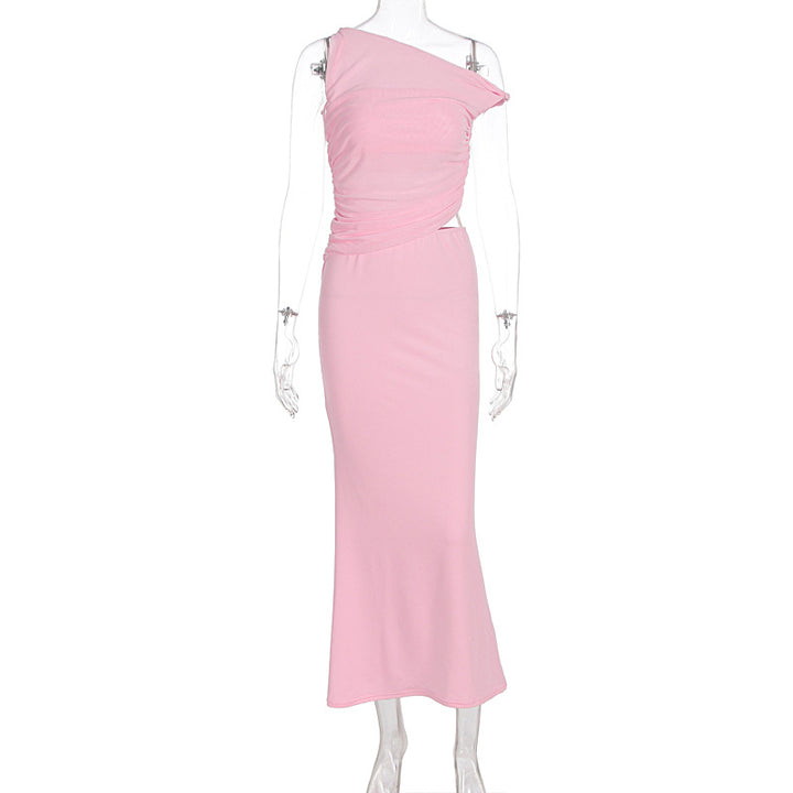 Damen Elegantes Wickelkleid mit asymmetrischem Design und Raffung Echo Archiv