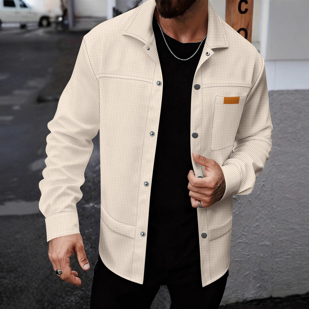 Herren modische Übergangsjacke mit praktischen Taschen und elastischen Bündchen Echoarchiv