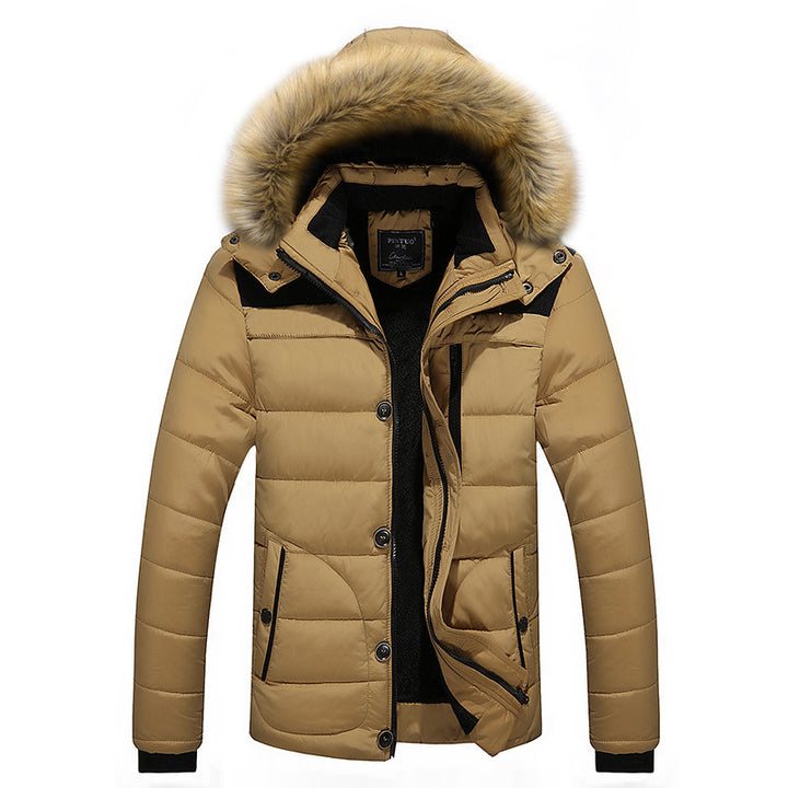 Herren wattierter Parka mit abnehmbarer Kunstfellkapuze und Thermofutter Echo Archiv