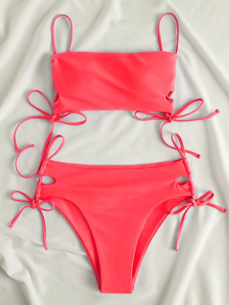 Damen Crop-Top Bikini mit verstellbaren Schnüren Echo Archiv