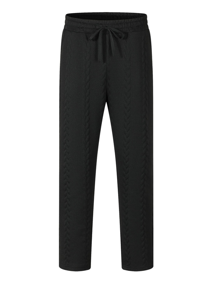 Herren Freizeitliche Stretch-Hose mit Kordelzug und strukturiertem Design Echoarchiv