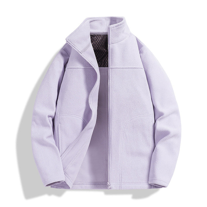 Herren Fleece-Outdoorjacke mit Stehkragen, durchgehendem Reißverschluss und winddichter Innenmembran Echoarchiv