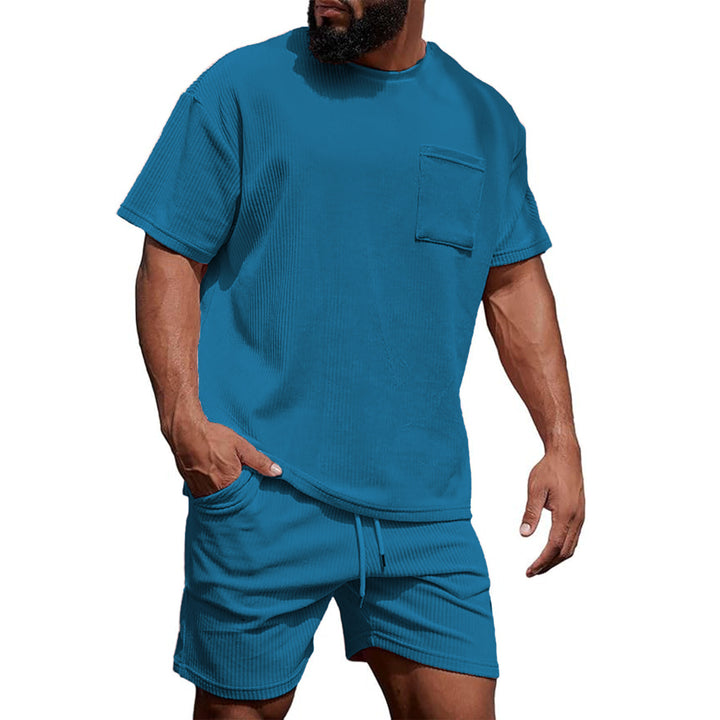 Herren Kurzarm T-Shirt und Shorts Freizeit Outfit Echoarchiv