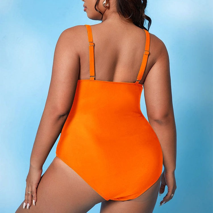 Damen Einteiler Badeanzug mit raffiniertem Wickeldesign und seitlichen Cut-Outs Echo Archiv