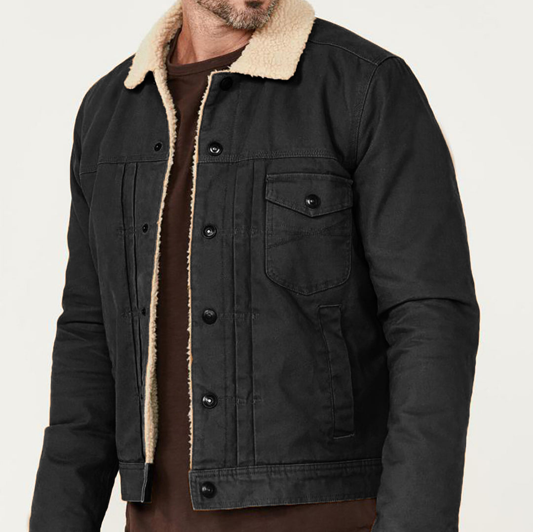 Herren warme und stilvolle Jacke mit Sherpa-Futter Echoarchiv